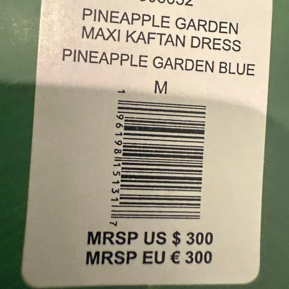 FARM RIO PINEAPPLE GARDEN MAXI KAFTAN DRESS NEW WITH TAGS (NWT) - Picture 15 of 15